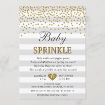 Grå och guld könsneutralt avslöjandebabyfirande