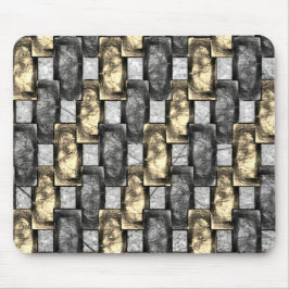 Grå och gyllene fläckar, utskurna rektangulära bit musmatta