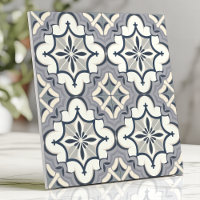 Grå och krämfärgad geometrisk blommig