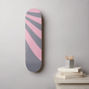 Grå och rosa våg mini skateboard bräda 18,5 cm