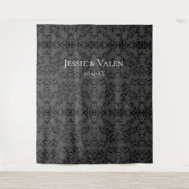 Grå och svart virvel-gotisk bröllop