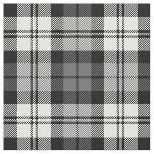 Grå och vit Black Watch Tartan-ruta Tyg