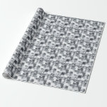 Grå och vit distressad färg presentpapper<br><div class="desc">Ge dina gåvor en modern kant med detta abstrakta omslags papper! Det är perfekt för födelsedagar,  högtider eller någon speciell tillställning. Stilrent och mångsidigt,  detta omslagspapper lägger till en kreativ,  modern touch till varje present.</div>