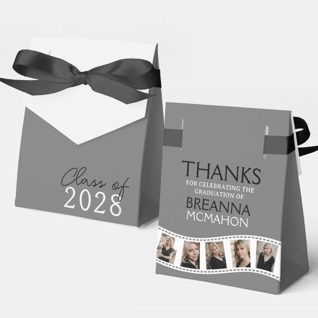 Grå och vit fotokollage filmremsa presentaskar (Skapare uppladdad)