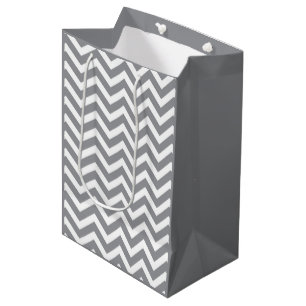 Grå och vit tjock Chevron bröllop födelsedag V2
