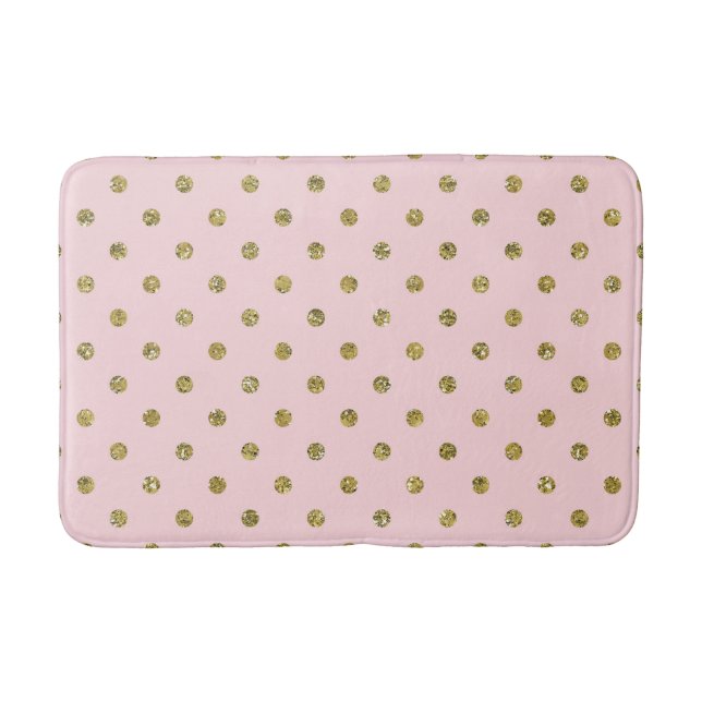 Grå och vita prickar Minimal chic Klassigt Söt Badrumsmatta (Framsidan)
