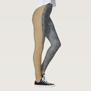 grå ocher abstrakt modern målningsportidrottshal leggings