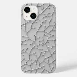 Grå Organisk Mönster iPhone-fodral Minimal Stil