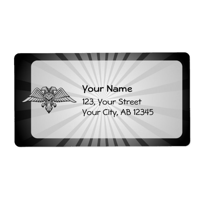 Grå örn med två huvuden fraktsedel (Framsidan)