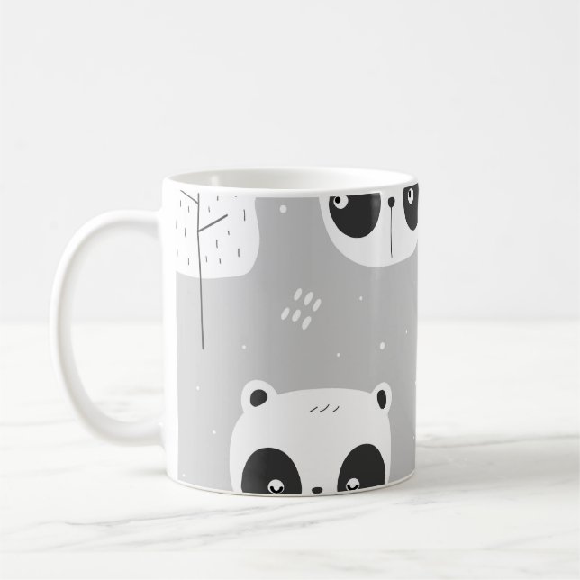 Grå pandor kaffemugg (Vänster)
