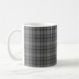 Grå Plaid Tartan Kaffemugg