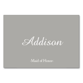 Grå Platskort för Bröllop Bordsnummer