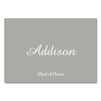 Grå Platskort för Bröllop Bordsnummer