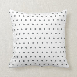 Grå polka dots kudde