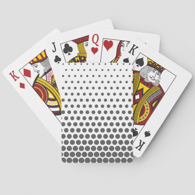 Grå prickar Modern vit Spel Kort (Baksidan)