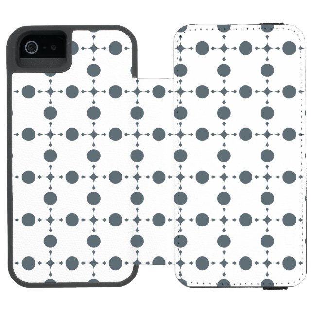 Grå prickar, Prickig mönster, Prickar, Prickigt Incipio iPhone Wallet Skal (Folio Öppen)