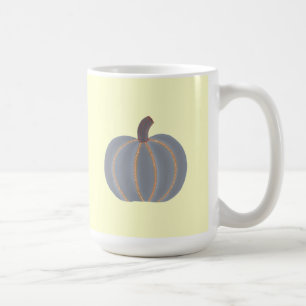 Grå Pumpa Orange Ljus Halloween Muggar
