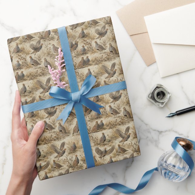 Grå Rapphöna — Höstutsikt Wildlife Art Presentpapper (Gifting)