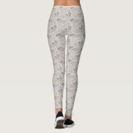 Grå-Redwood Paisley Mönster Leggings