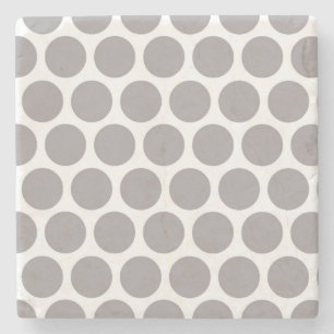 Grå Retro färgrik modern polka dots Stenunderlägg