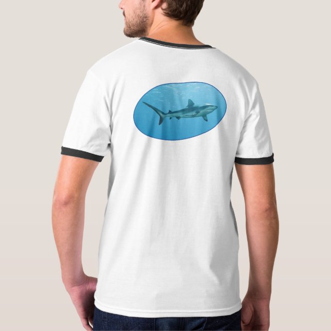 Grå revhaj, Yap Island - Fotografisk design | T Shirt (Hel baksida)