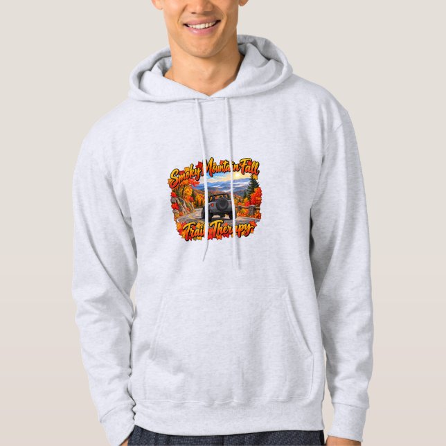 Grå_Rökigt Mt Fall Trail Terapi Hoodie (Framsida)
