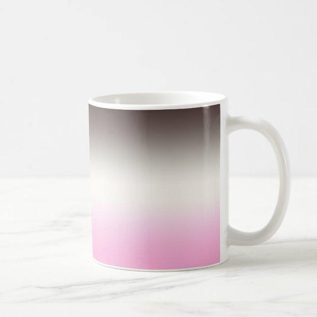 Grå rosa Ombre Kaffemugg (Höger)