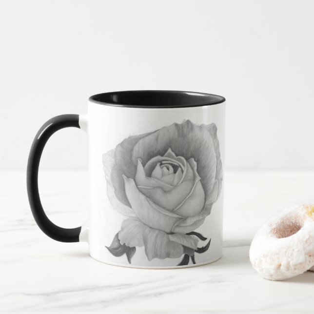 Grå Rosa Tvåtons Mugg (Med munk)