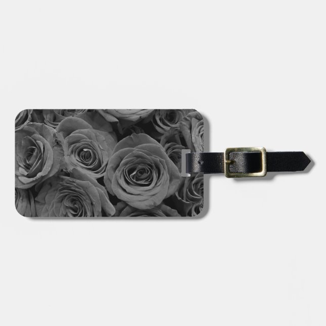 Grå rosor, grått blomfoto      bagagebricka (Horisontell Framsida)