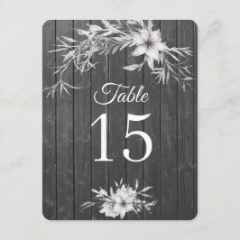 Grå rustik. Bröllops trä lada Bordskort