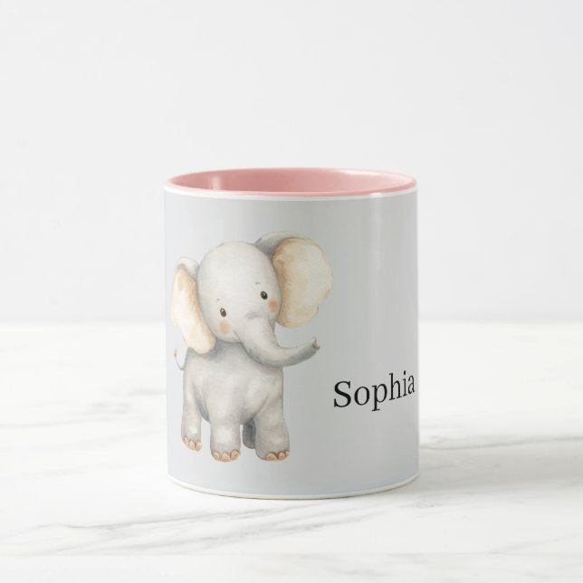 Grå Safari Elefant Mugg (Center)