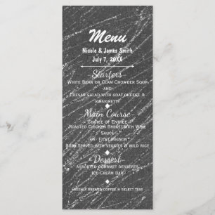 Grå & Silver Modern Glam Marmor Randig Festmeny Meny