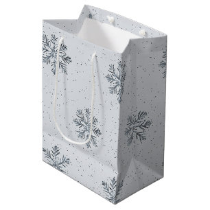 Grå Silver Snöflingor Jul