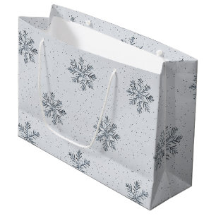 Grå Silver Snöflingor Jul