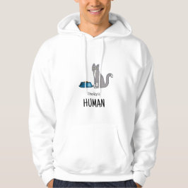 Grå Smoking Katt Tröja Hoodie