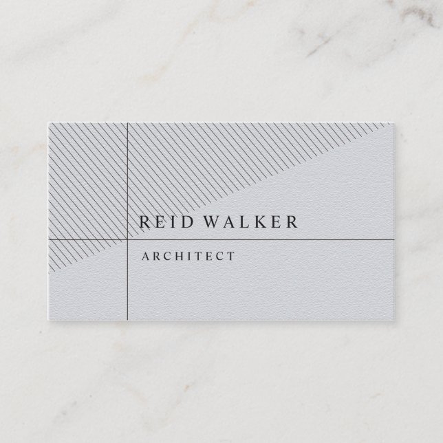 Grå snyggt visitkort (Framsida)