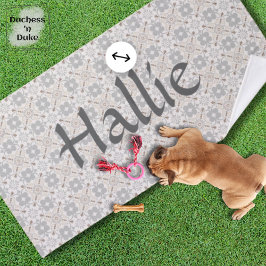 Grå spansk kakel personlig hundduk