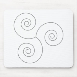 Grå spiral av liv musmatta