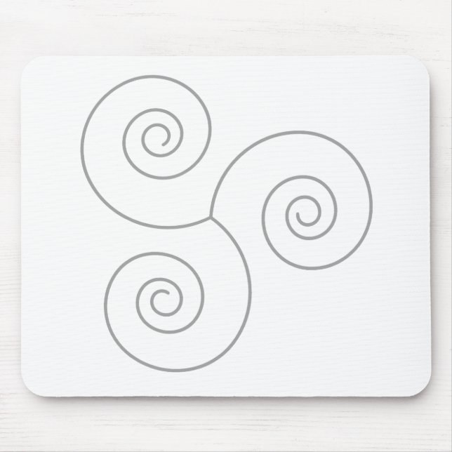 Grå spiral av liv musmatta (Framsidan)