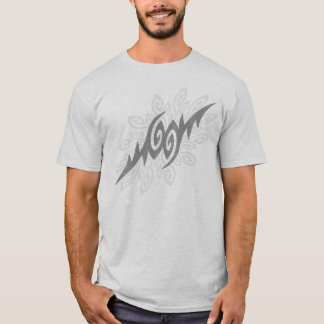 Grå stam- "blixt" T-tröja Tee Shirt