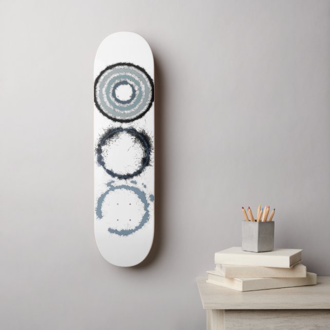 Grå Stjärnexplosion Mini Skateboard Bräda 18,5 Cm (Väggkonst)
