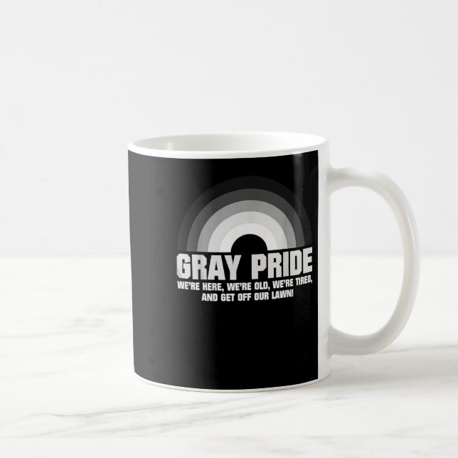 Grå stolthet Vi är här Vi är design Kaffemugg (Höger)