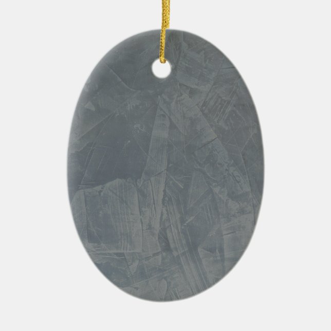 Grå Suede Julgransprydnad Keramik (Framsidan)