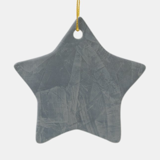 Grå Suede Julgransprydnad Keramik (Framsidan)