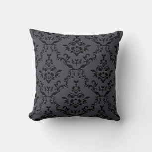 Grå/Svart Baroq Design Dekorativ Kudd Kudde