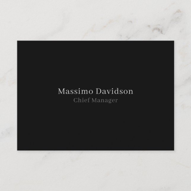 Grå Svart Modern Minimalistisk Enkel Serif Font Tilläggskort (Framsida)