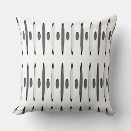 Grå Svart Retrofuturism Designer Retro Modern 60-t Kudde