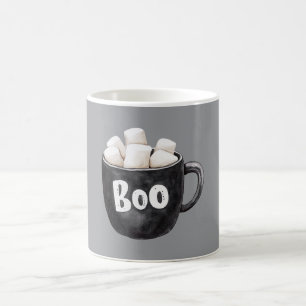 Grå Svarta Marshmallows Boo Magisk Mugg