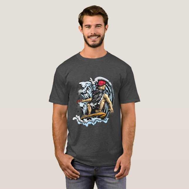 Grå T-Shirt för Män & Kvinnor | Premium Bomull (Hel framsida)