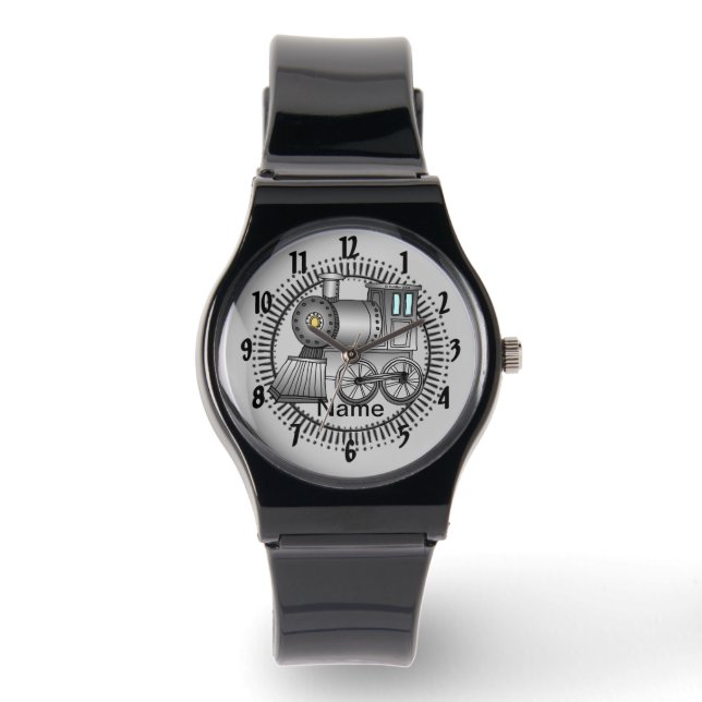 Grå Tåg Armbandsur (Framsida)